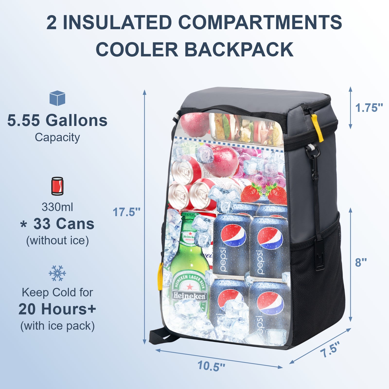Sparter Backpack Cooler Insulated Leak Proof 30 Cans