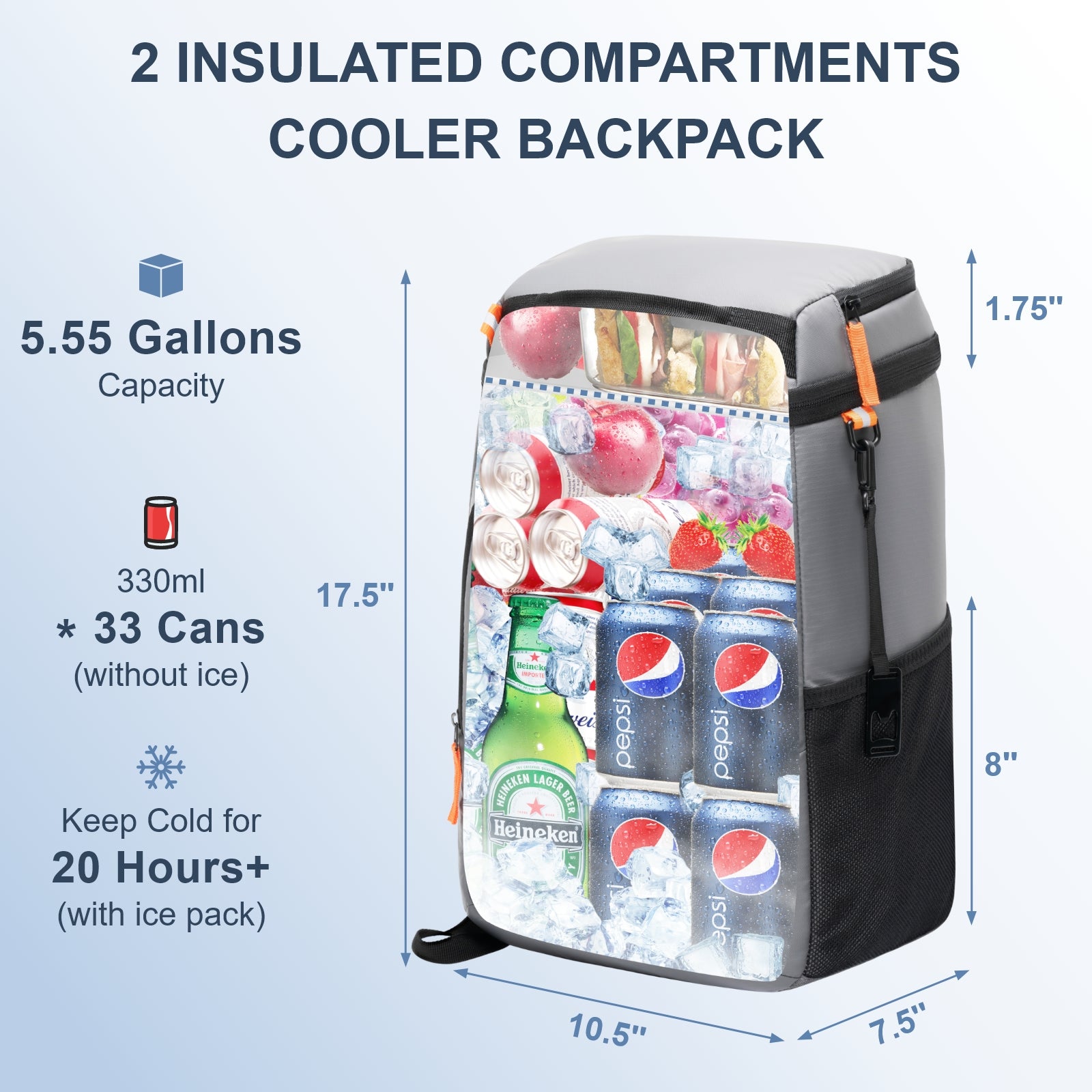 Sparter Backpack Cooler Insulated Leak Proof 30 Cans