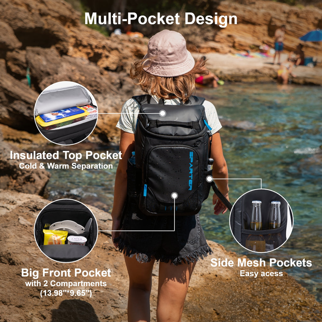 Sparter Backpack Cooler Insulated Leak Proof 30 Cans