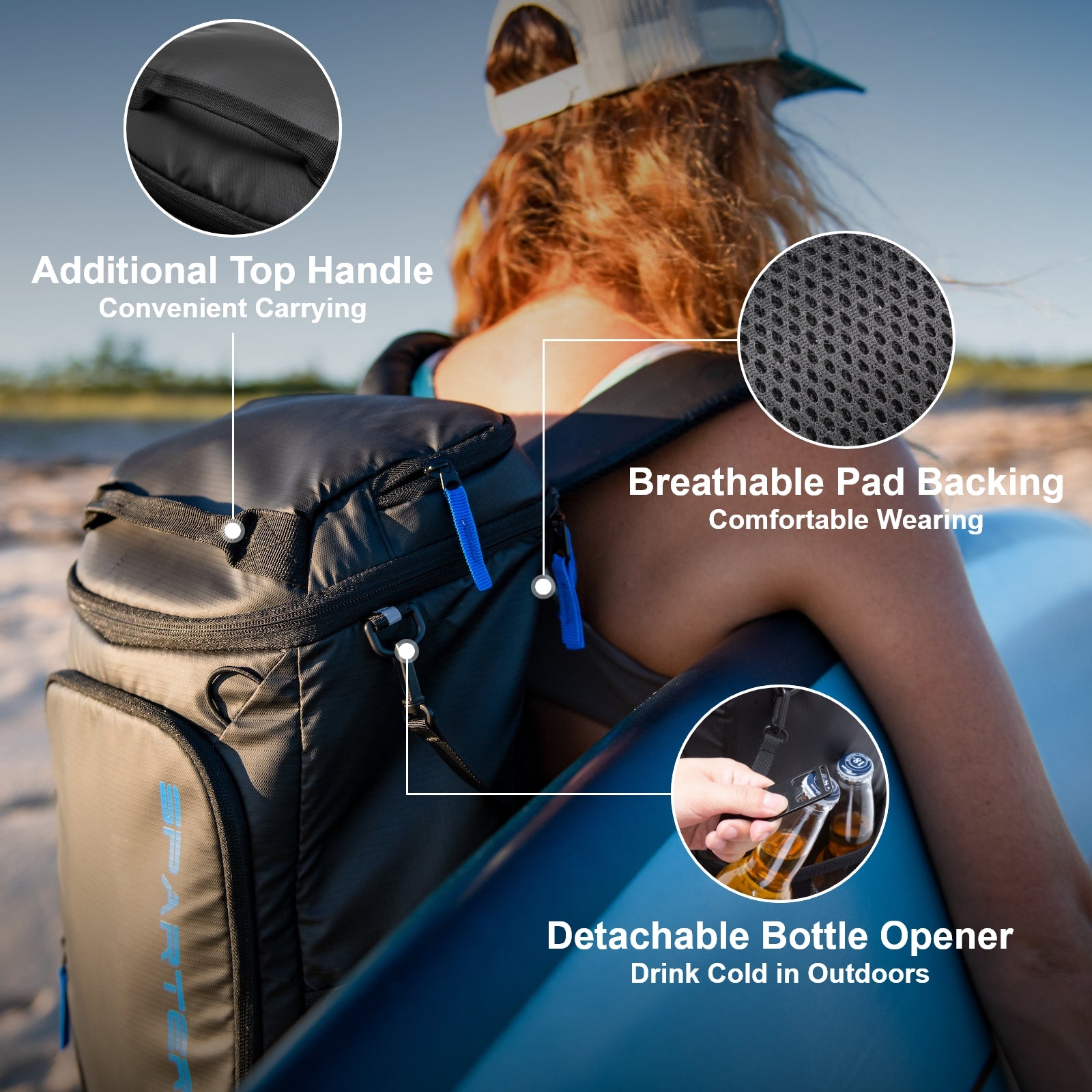 Sparter Backpack Cooler Insulated Leak Proof 30 Cans
